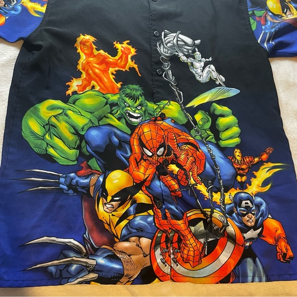 Vintage Marvel Comics Boys Button Up Shirt size XL (20) - Picture 2 of 12